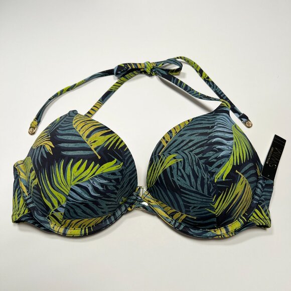 Victoria Secret 36C Bombshell Push Up Bikini Top Add 2 Cups Palm Royale Print - Picture 2 of 7